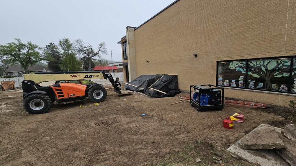 Outside North emergency exit